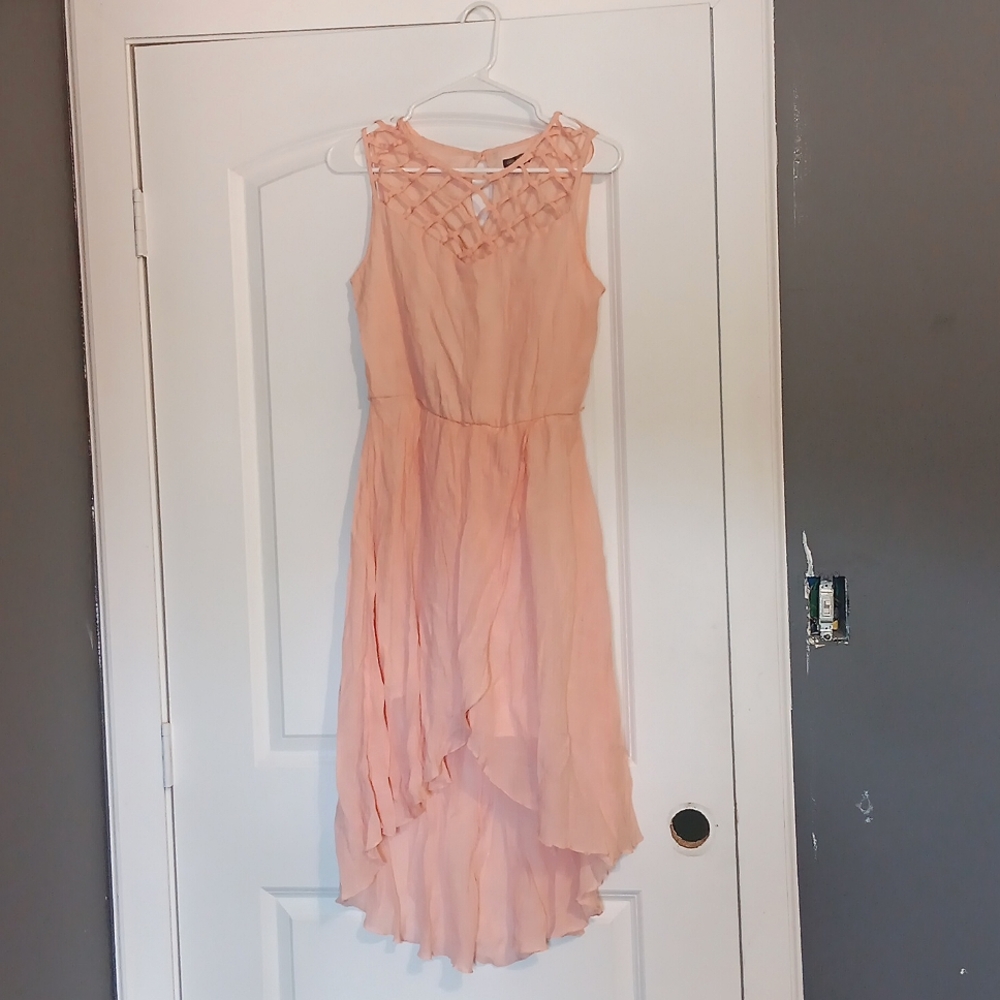 Women's Lily Rose Ethereal Pink/Peach Midi Dress, Size Medium